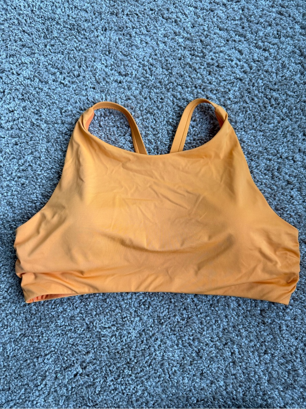 Athleta High-Neck Sports Bra in Orange